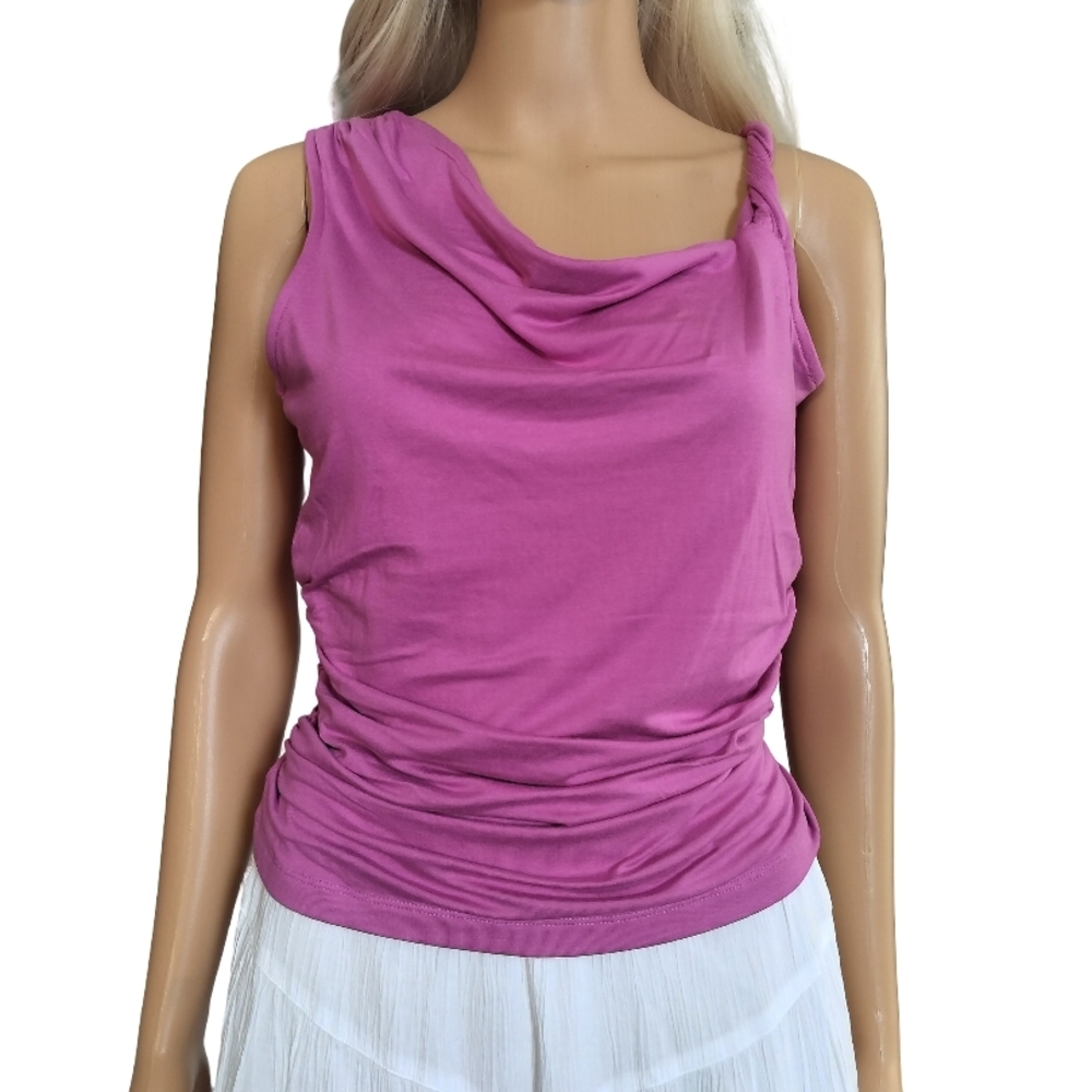 INC International Concepts Fuchsia Drape Neck Camisole Top Size S NWT - Picture 3 of 7
